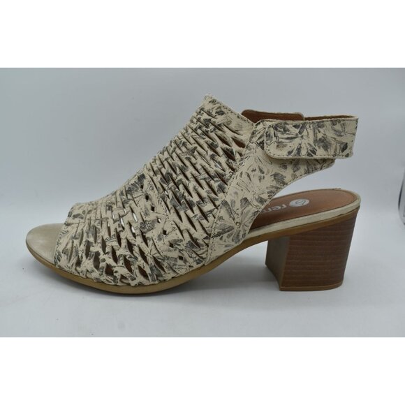 Remonte EU 41 US 9.5 Maryjane 70 Leather Perforated Metallic Heeled Sandals - Picture 6 of 16